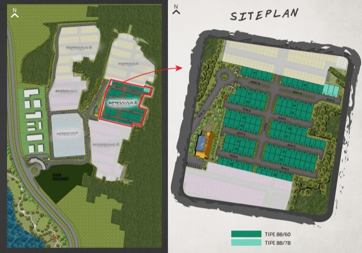 impresahaus r dijual - impresahaus r bsd sewa - cluster impresahaus r