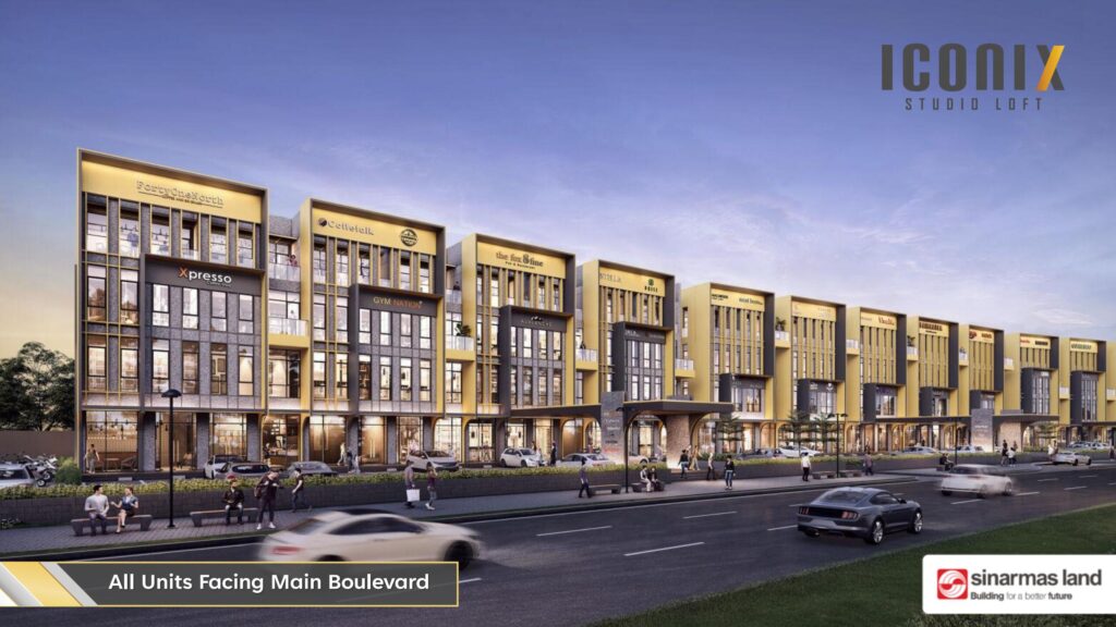 ruko iconix bsd - iconix studio loft bsd city - sinarmas land
