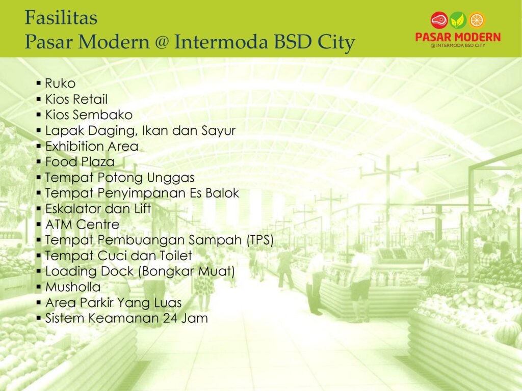 sewa ruko pasar modern intermoda bsd - sinarmas land bsd city - sinarmas land bsd city