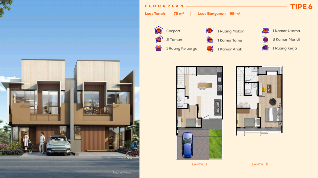 rumah di bsd - bsd city tangerang selatan - cluster bsd city