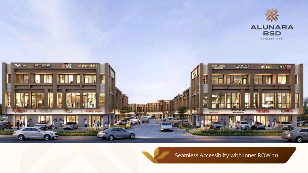 alunara bsd society hub foto - ruko bsd - alunara bsd society hub