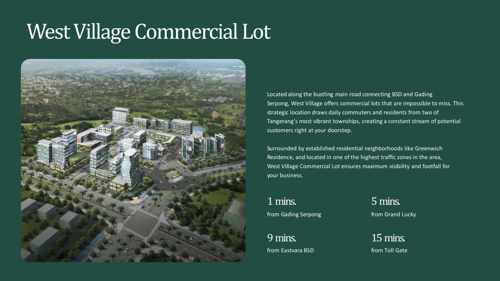 kavling west village - west village bsd city - commercial bsd