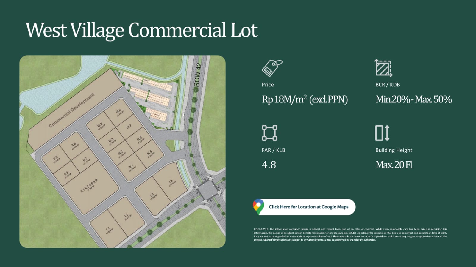 west village bsd - kavling west village bsd - sewa tanah komersial bsd