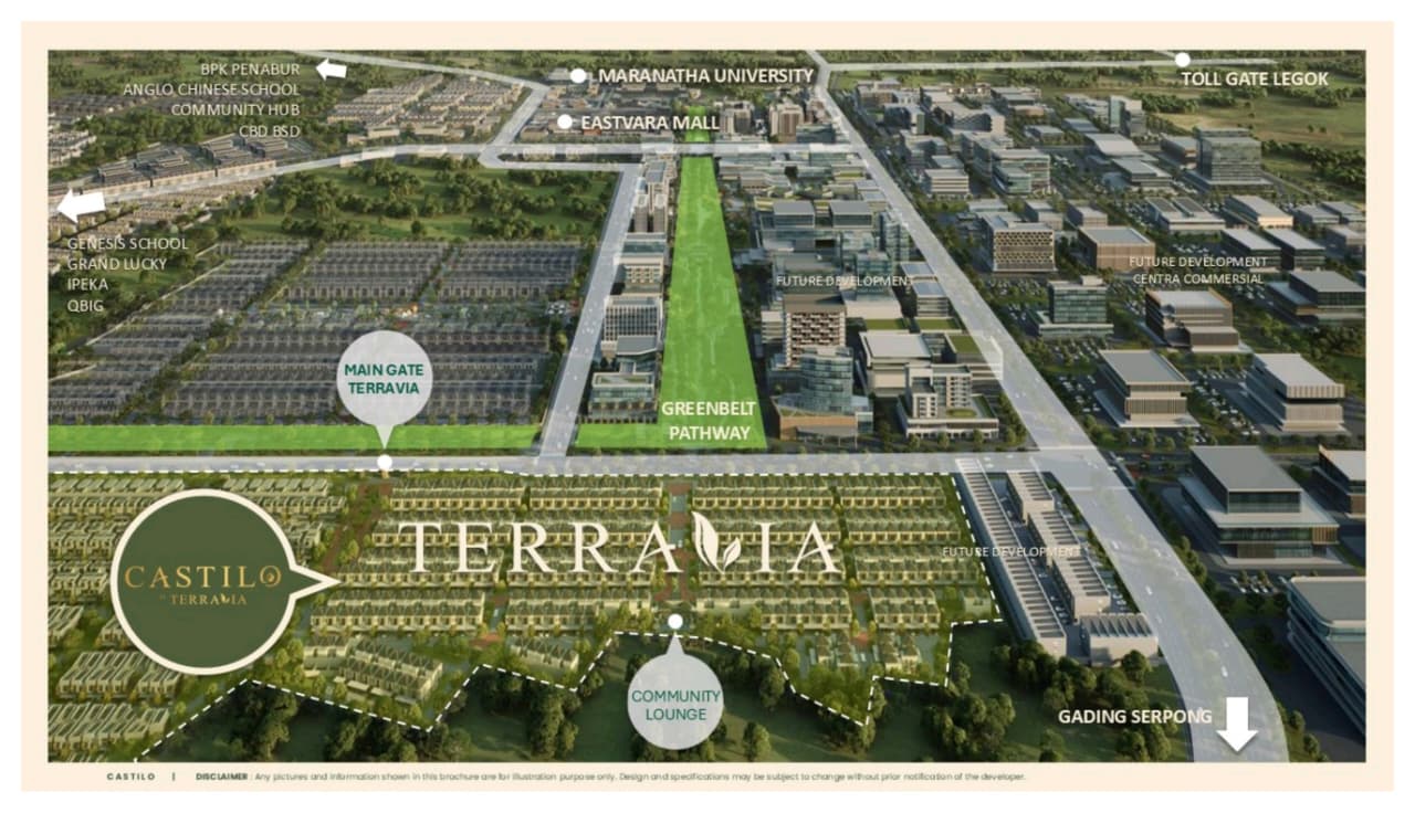 castilo at terravia - terravia sinarmas land - castilo bsd