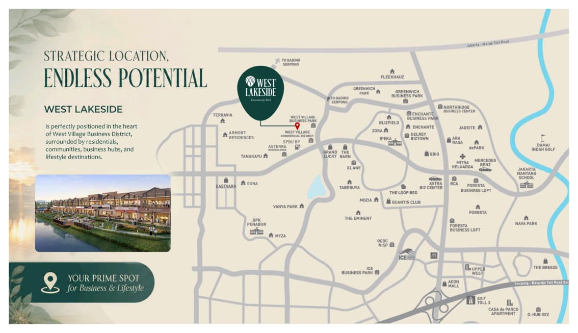 west lakeside bsd city - west lake community park bsd - bsd city